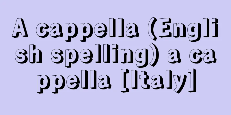 A cappella (English spelling) a cappella [Italy]