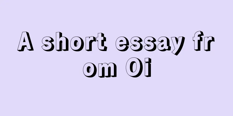 A short essay from Oi