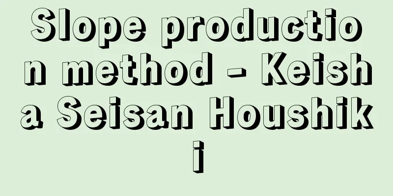 Slope production method - Keisha Seisan Houshiki
