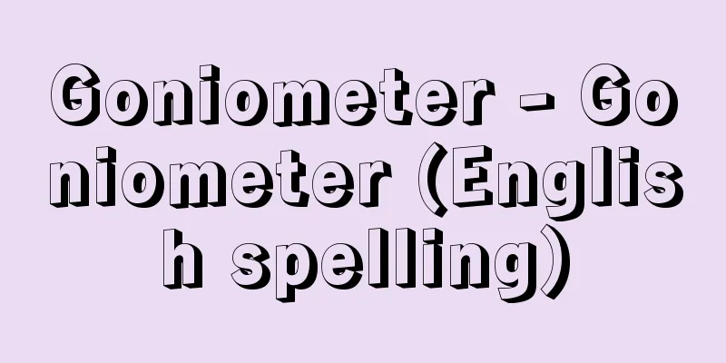 Goniometer - Goniometer (English spelling)