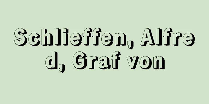 Schlieffen, Alfred, Graf von