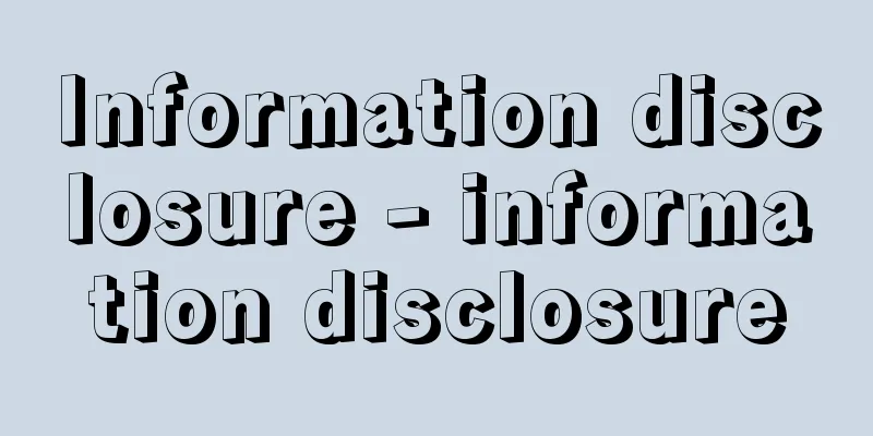Information disclosure - information disclosure
