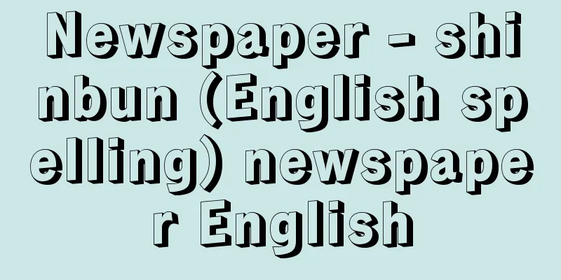 Newspaper - shinbun (English spelling) newspaper English