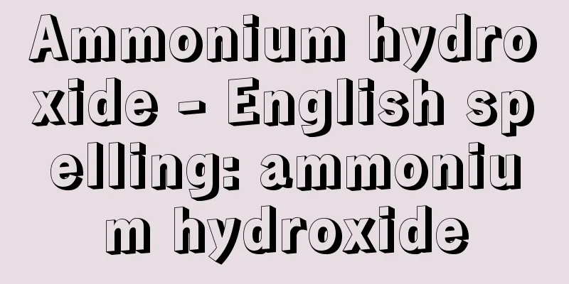 Ammonium hydroxide - English spelling: ammonium hydroxide