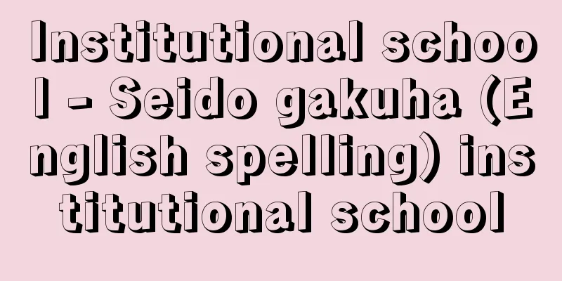 Institutional school - Seido gakuha (English spelling) institutional school