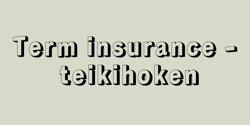 Term insurance - teikihoken