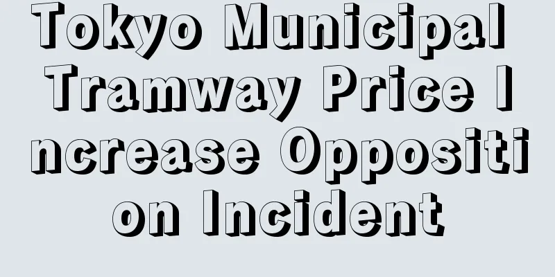 Tokyo Municipal Tramway Price Increase Opposition Incident