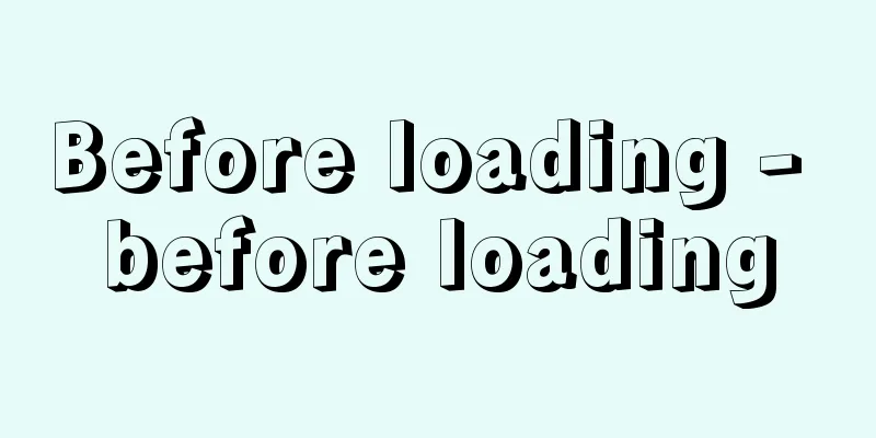 Before loading - before loading