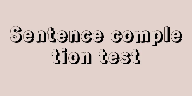 Sentence completion test