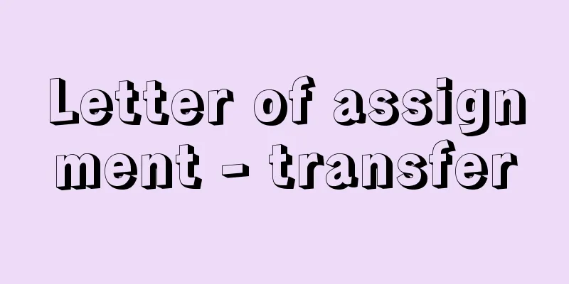 Letter of assignment - transfer