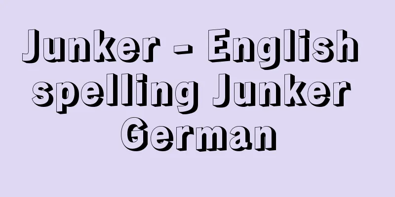 Junker - English spelling Junker German