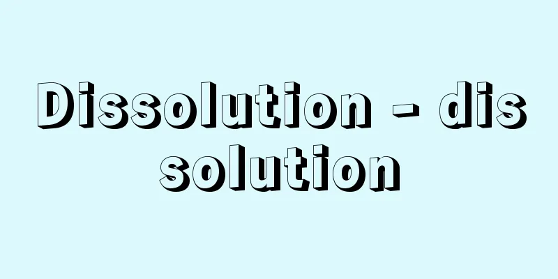 Dissolution - dissolution