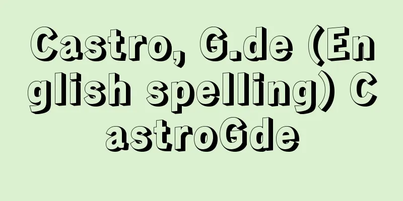 Castro, G.de (English spelling) CastroGde