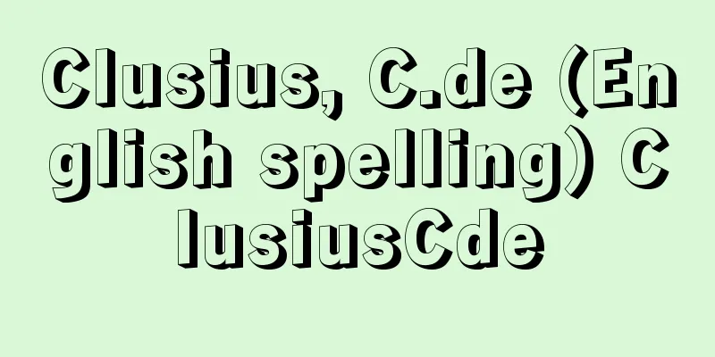 Clusius, C.de (English spelling) ClusiusCde