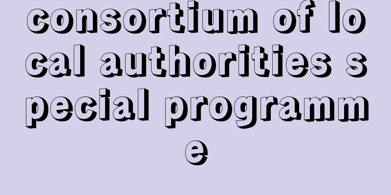 consortium of local authorities special programme