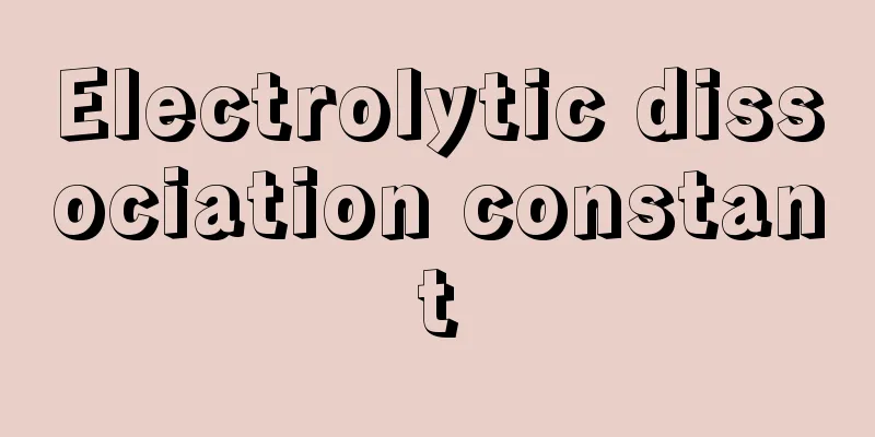Electrolytic dissociation constant