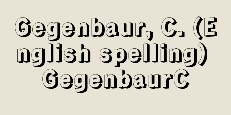 Gegenbaur, C. (English spelling) GegenbaurC