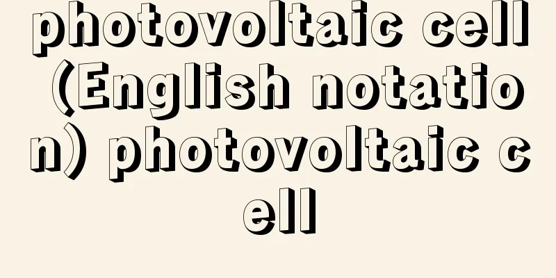 photovoltaic cell (English notation) photovoltaic cell