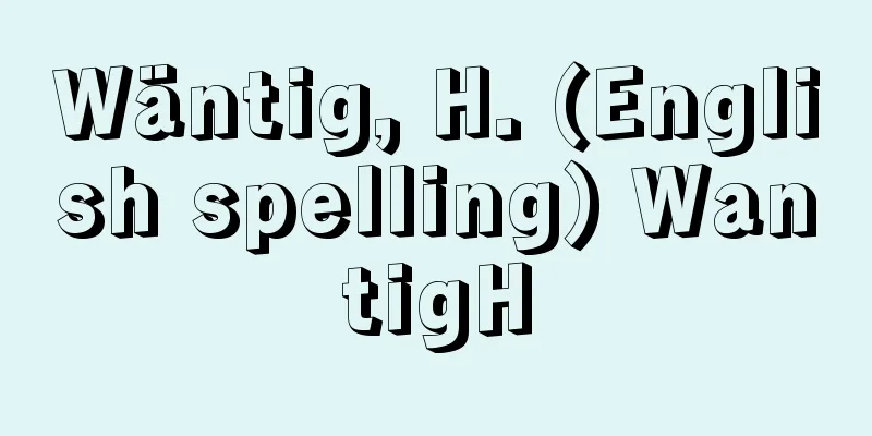 Wäntig, H. (English spelling) WantigH