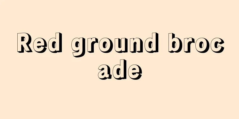 Red ground brocade