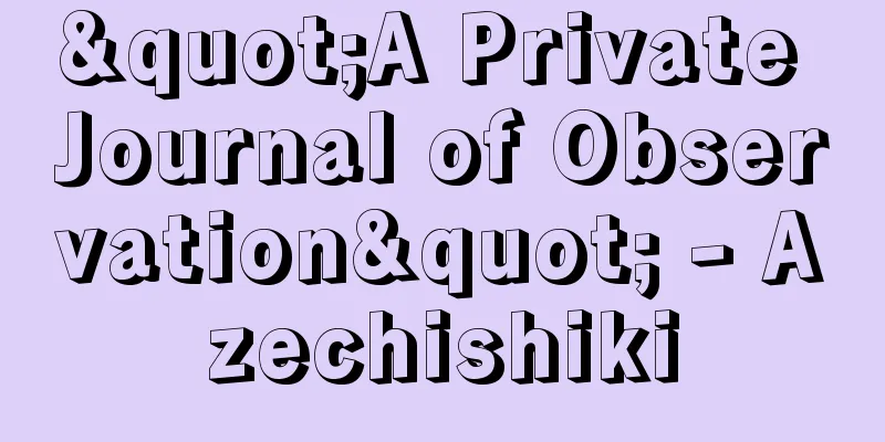 "A Private Journal of Observation" - Azechishiki