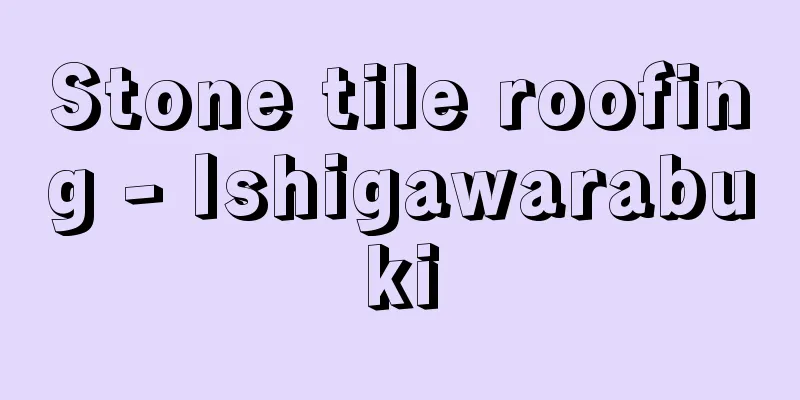 Stone tile roofing - Ishigawarabuki