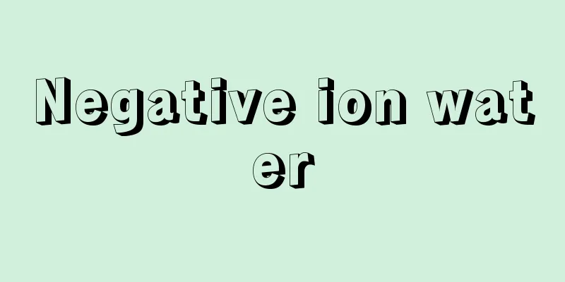 Negative ion water