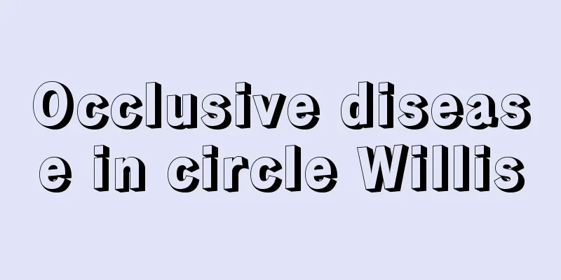 Occlusive disease in circle Willis