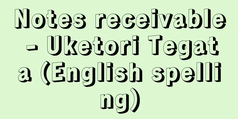 Notes receivable - Uketori Tegata (English spelling)