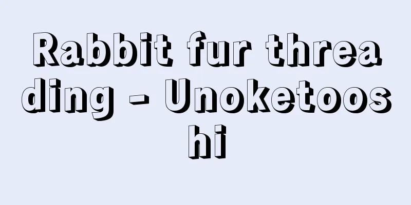 Rabbit fur threading - Unoketooshi