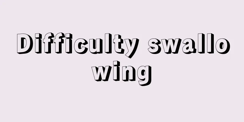 Difficulty swallowing