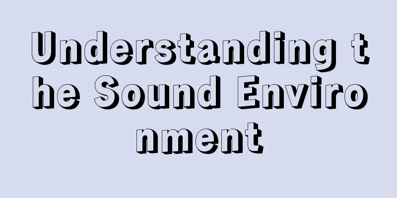 Understanding the Sound Environment