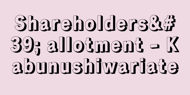 Shareholders' allotment - Kabunushiwariate