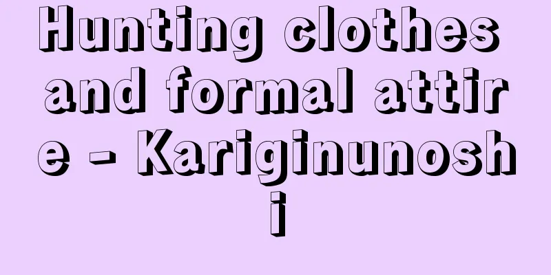 Hunting clothes and formal attire - Kariginunoshi