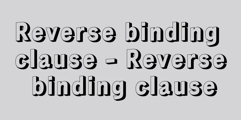 Reverse binding clause - Reverse binding clause
