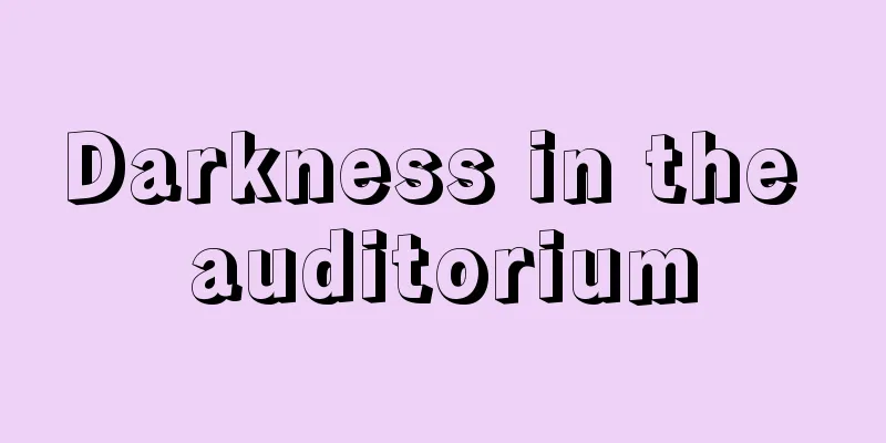 Darkness in the auditorium