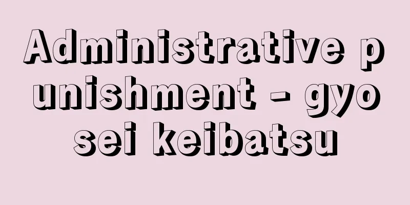 Administrative punishment - gyosei keibatsu